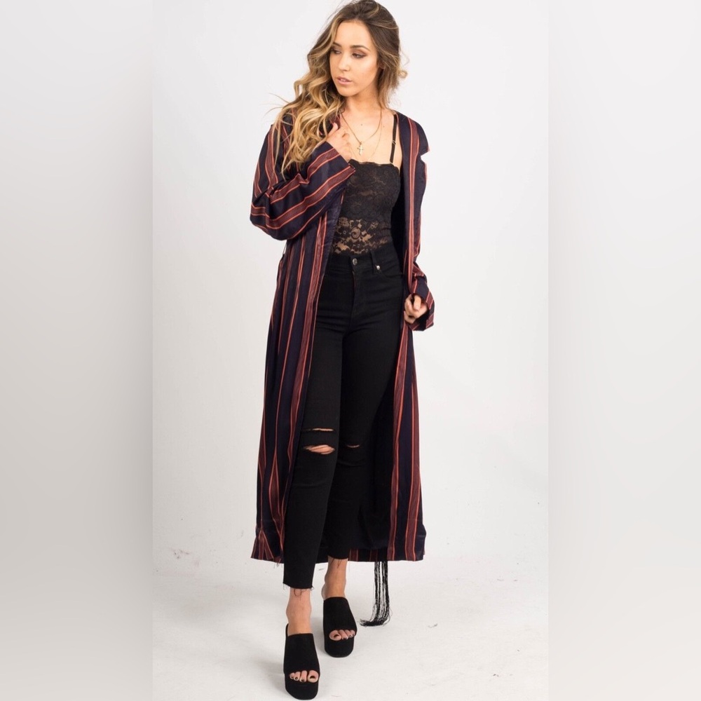 NWT! FP Free People Atrium Striped Duster Sz XS - Picture 3 of 14